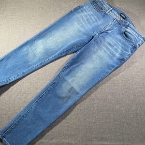 Express Mens Skinny Jeans Medium Wash Stretch Denim Size 34x32